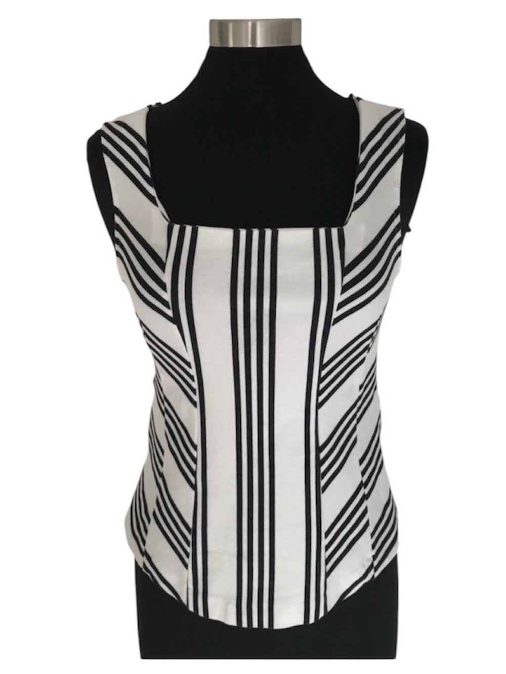 Anthropologie Postmark Fitted Black & White Top Blouse Y2K Women’s Sz S